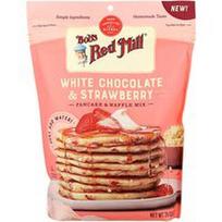 Bob's Red Mill, Baltojo šokolado, braškių blynų ir vaflių mišinys, 567 g