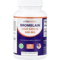 Vitamatic, Bromelainas, 500 mg, 180 vegetariškų kapsulių