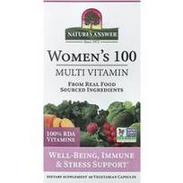 Nature's Answer, Moterų 100, multivitaminai, 60 vegetariškų kapsulių