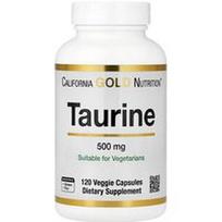 California Gold Nutrition, Taurinas, 120 vegetariškų kapsulių (500 mg vienoje kapsulėje)