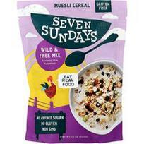 Seven Sundays, Miuslių dribsniai, laukinių ir laisvųjų uogų mišinys, mėlynės, chia, grikiai, 340 g