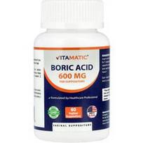 Vitamatic, Boro rūgštis, 600 mg, 60 makšties žvakučių