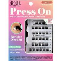 Ardell, Prispaudžiamos, iš anksto priklijuotos blakstienų priauginimo priemonės, „Naked Soft Volume“, 30 iš anksto priklijuotų kuokštelių ir aplikatorius