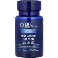 Life Extension, Vyrų sveikata, plaukų augimas vyrams, 30 minkštųjų kapsulių