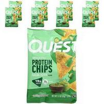 Quest Nutrition, Tortilijų stiliaus baltymų traškučiai, žalias padažas (salsa verde), 8 pakeliai po 32 g