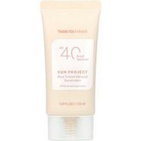 Thank You Farmer, „Sun Project“, ryžių atspalvio mineralinis apsauginis kremas nuo saulės, SPF40, 50 ml