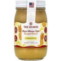 True Sea Moss, Jūros samanų gelis supermaistui, ananasų, 473 ml