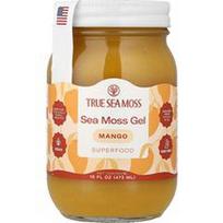 True Sea Moss, Jūros samanų gelis supermaistui, mangas, 473 ml