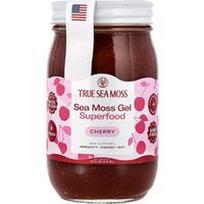 True Sea Moss, Jūros samanų gelis supermaistui, vyšnių skonio, 473 ml