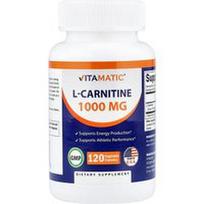 Vitamatic, L-karnitinas, 120 augalinių kapsulių (500 mg vienoje kapsulėje)
