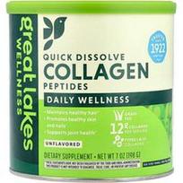 Great Lakes Wellness, Greitai tirpstantys kolageno peptidai, kasdienei gerovei, beskoniai, 198 g