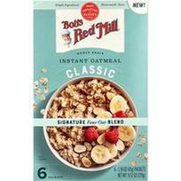 Bob's Red Mill, Greitai paruošiami avižiniai dribsniai, viso grūdo, klasikiniai, 6 pakeliai po 45 g (1,59 uncijos)