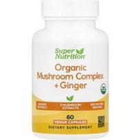 Super Nutrition, Organinis grybų kompleksas su imbierais, 60 vegetariškų kapsulių