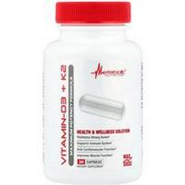 Metabolic Nutrition, Vitaminas D3 + K2, 30 kapsulių