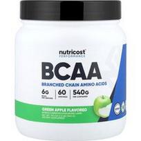Nutricost, „Performance“, BCAA, žaliasis obuolys, 540 g