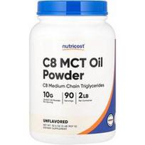Nutricost, C8 MCT aliejaus milteliai, be skonio, 907 g