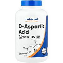 Nutricost, D-asparto rūgštis, 180 kapsulių (750 mg vienoje kapsulėje)