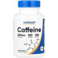 Nutricost, Kofeinas, 200 mg, 120 kapsulių