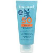 Blue Lizard Australian Sunscreen, Sportinis mineralinis apsauginis kremas nuo saulės, SPF 50, 89 ml