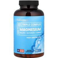 BioEmblem, Trigubas magnio kompleksas, 180 vegetariškų kapsulių (150 mg vienoje kapsulėje)