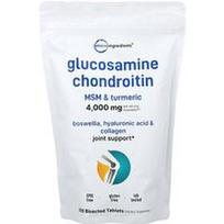 Micro Ingredients, Gliukozamino, chondroitino, MSM ir ciberžolės, 300 tablečių, padalintų į dvi dalis