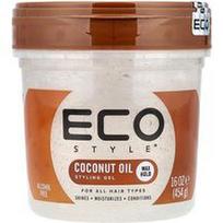 Eco Style, Formavimo gelis, maksimali fiksacija, visiems plaukų tipams, kokosų aliejus, 454 g