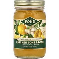FOND Bone Broth, Vištienos kaulų sultinys su citrina ir česnaku, 414 ml (14 skysčio uncijų)
