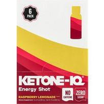 Ketone-IQ, Energinis šūvis, aviečių limonadas, be kofeino, 6 buteliukai po 59 ml (2 skysčio uncijos)