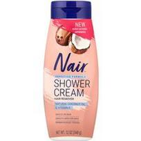 Nair, Dušo kremas-plaukų valiklis, jautriai odai, natūralus kokosų aliejus ir vitaminas E, 340 g