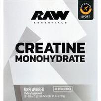 Raw Nutrition, „Essentials“, kreatino monohidratas, beskonis, 30 pakelių po 0,18 uncijos (5,1 g)