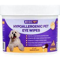 HICC Pet, Hipoalerginės naminių gyvūnėlių akių servetėlės, šunims ir katėms, kokoso, 100 pagalvėlių