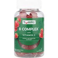 YumVs, B komplekso su vitaminu C guminukai, braškių skonio, 70 guminukų