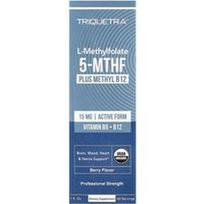 Triquetra Health, L-metilfolatas 5-MTHF ir metil B12, uogų skonio, 1 skysčio uncija