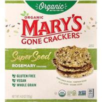 Mary's Gone Crackers, Ekologiški supersėklų krekeriai su rozmarinais, 113 g