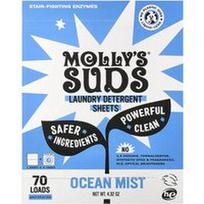 Molly's Suds, Skalbimo miltelių lakštai, „Ocean Mist“, 35 lakštai