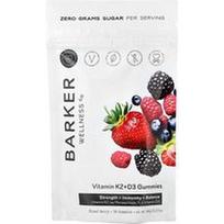 Barker Wellness Co, Vitamino K2 + D3 guminukai, mišrių uogų, 30 guminukų