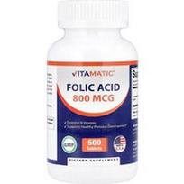 Vitamatic, Folio rūgštis, 800 mcg, 500 tablečių