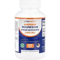Vitamatic, Magnio lizino glicinatas, 240 tablečių (1000 mg vienoje tabletėje)