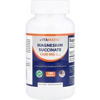 Vitamatic, Magnio sukcinatas, 180 kapsulių (500 mg vienoje kapsulėje)