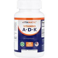 Vitamatic, Vitaminai A, D, K, 180 daržovių kapsulių