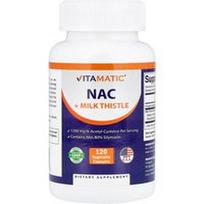 Vitamatic, NAC + margainis, 120 daržovių kapsulių