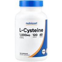 Nutricost, L-cisteinas, 120 kapsulių (500 mg vienoje kapsulėje)