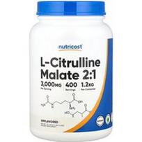 Nutricost, L-citrulino malatas 2:1, be skonio, 1,2 kg (43,7 uncijos)