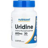Nutricost, Uridinas, 60 kapsulių (300 mg vienoje kapsulėje)