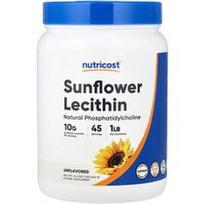 Nutricost, Saulėgrąžų lecitinas, be skonio, 454 g (16,2 uncijos)