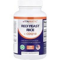 Vitamatic, Raudonųjų mielių ryžiai + kofermentas Q10, 120 kapsulių