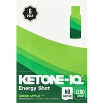 Ketone-IQ, Energinis šūvis, žalias obuolys, be kofeino, 6 buteliukai po 59 ml (2 skysčio uncijos)