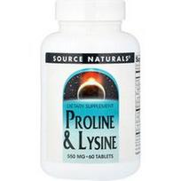 Source Naturals, Prolinas ir lizinas, 60 tablečių