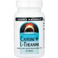 Source Naturals, Kofeinas + L-teaninas, 60 tablečių