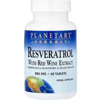 Planetary Herbals, Resveratrolis su raudonojo vyno ekstraktu, 60 tablečių